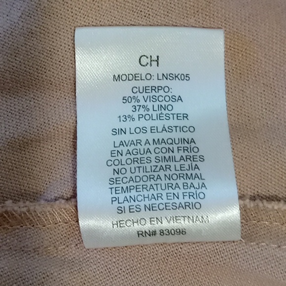 Ci Sono Mauve Linen Blend Skirt Small - Picture 6 of 8
